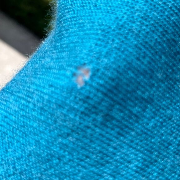 Eileen Fisher Blue 100% Merino Wool Open Front Cardigan Size S - Picture 9 of 9